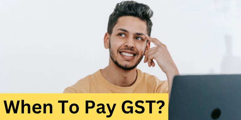 man thinking about when to pay gst 